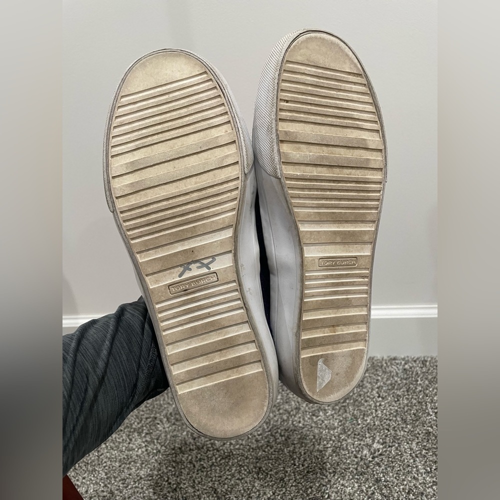 Tory Burch blue/green ombré slip on loafers, size 8.5 - Picture 8 of 13